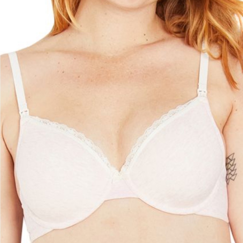 NWT MOTHERHOOD MATERNITY Full-Coverage Nursing Bra size 34DD Pink blush